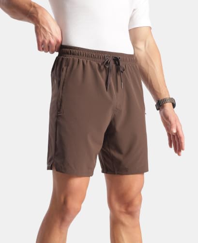 Image of Jockey MV20 Men Recycled Microfiber Elastane Stretch Solid Active Wear Shorts with Zipper Pockets and StayFresh Treatment