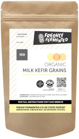 Freshly Fermented - Certified Organic Milk Kefir Grains (10g)