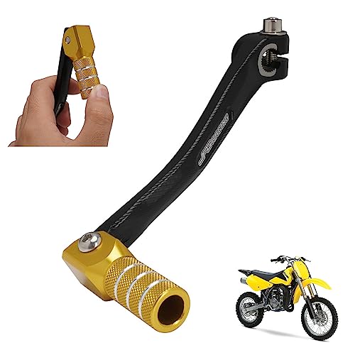 JFG RACING Selecteur de Vitesse Moto 50cc Levier de Vitesse Moto CNC Universel pour 50-125cc RM85 XR50 70 110 CRF50 70 110 SSR SDG MX Apollo Dirt Pit Bike Doré
