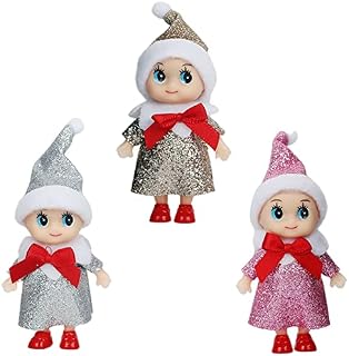Christmas Mini Baby Elf Toys for Girls,3Pcs Tiny Elf Babies Doll Cheeky Naughty Elf Accessories Baby Twins Christmas Tradition Novelty Toys,Baby Elves for Kids Xmas New Year Gifts Stocking Stuffers