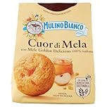 Mulino Bianco Biscotti Cuor di Mela con Mele 100% Italiane, Senza Olio di Palma, Colazione Ricca di Gusto, 300 g