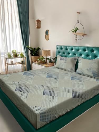 Image of ROSARAHOME 180 TC Microfiber Flat Queen Size Double Bed Bedsheet with 2 Pillow Cover| Bedsheet:240cmx225cm Pillow Covers:45cmx70cm,Floral Multicolor