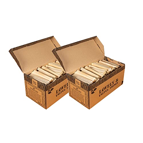 Kiln Dried Kindling Wood for Log Burners (2 boxes) | Quick & Easy Fire Lighting Smokeless Fire Starter for Wood burners, Fireplaces, Stoves, Pizza Ovens | Sustainably Sourced Natural Wood