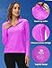 MoFiz Women's Long Sleeve Golf Polo Shirt 1/4 Zip UPF 50+ Sun Protection Quick Dry Lightweight Athletic Hiking Running Tops Purple XL