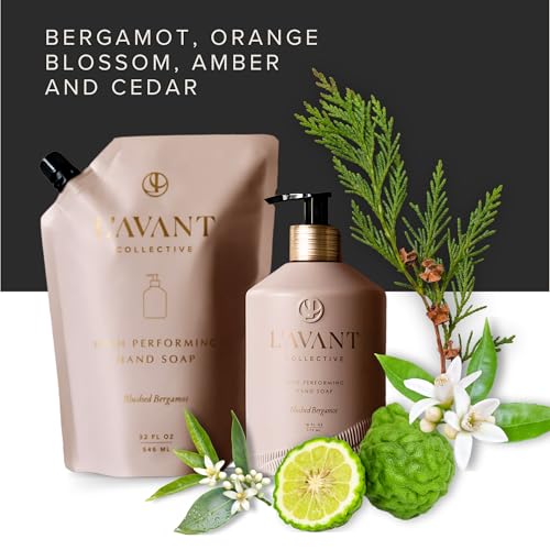 L'AVANT Collective High Performing Hand Soap Refill | Luxurious Ingredients for Soft & Smooth Hands | Notes of Bergamot, Orange Blossom, Amber, Cedar | Blushed Bergamot Scent 32 Fl Oz by L'AVANT Collective - Image 4