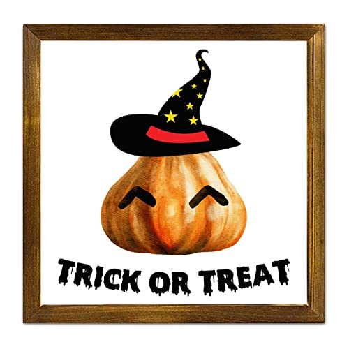 Panneau en bois encadré Halloween objet mural en bois noble