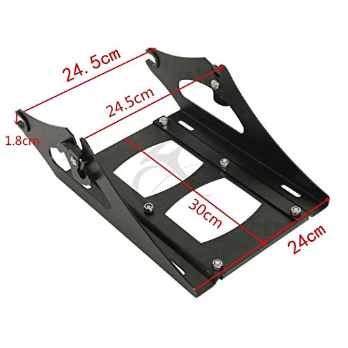 Chopped Tour Pack Trunk Razor Backrest Pad W/Two Up Mounting Rack For Harley Touring Road King Street Glide 2014-2023