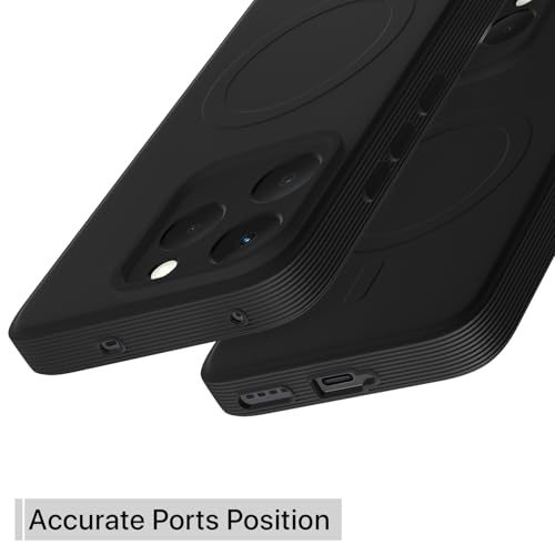 Image of Pikkme Back Cover for Realme 15T 5G / Realme Narzo 90 5G Soft Matte Silicone Mag-Safe Design (Mag-Safe Not Support) Camera Protection | Slim Fit Bumper Cover (Black)