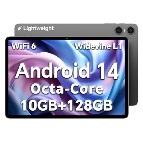 TECLAST P30T Android 14 Tablet, 10.1 inch Tablet Octa-Core 10(4+6) GB+128GB(TF 1TB) Android Tablet, HD IPS Lightweight Tablet WiFi 6, Widevine L1/6000mAh/GMS/2+5MP/Face ID/Metal Body - 2024