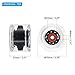 PATIKIL 70mm 78A Longboard Wheels with Red ABEC-9 Bearings, 4 Pack Soft Cruiser Wheels Street Wheels for Skateboards Skateboard Wheel PU, Clear Black