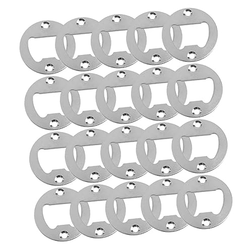 Alipis 20pcs Beer Opener Parts Bottle Opener Accessory Bottle Cap Remover Beer Insert with Screws Inserts DIY Tool Making Tool