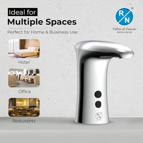 Image of RN Automatic Touchless Sensor Faucet for Wash Basin, Motion Sensor Bathroom Sink Tap, Hands-Free Smart Faucet with Chrome Finish, Water Saving Kitchen & Bath Fixture (Pillar Body.4)