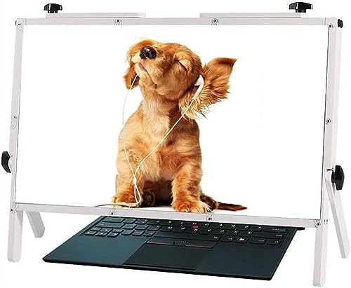 Amplificador de pantalla para portátil ELzEy y soporte de lupa para mesa o móvil 2