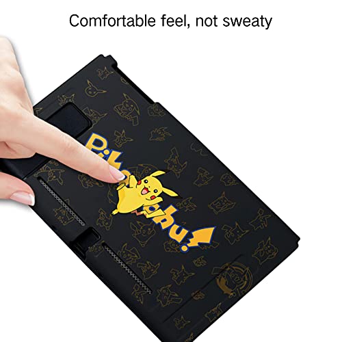 Perfectsight Protective Case Compatible With Nintendo Switch | Cute Soft Tpu Anti-Slip Skin Grip Cover | Hard Shell Dockable Case | Anti-Scratch Shockproof Slim Cover Case | Kawaii Pika #TOP2
