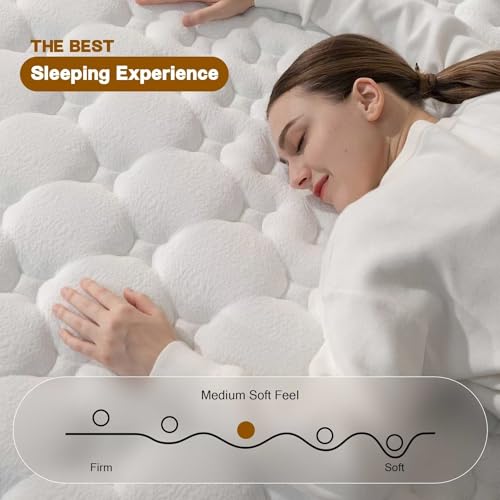 King Size Mattress, 12 Inch Hybrid King Mattress in a Box, Medium Firm Mattresses with Memory Foam & Pocket Springs, Pressure Relief, Cool Fresh Sleep, Enhanced Edge support, 80" x 76"
