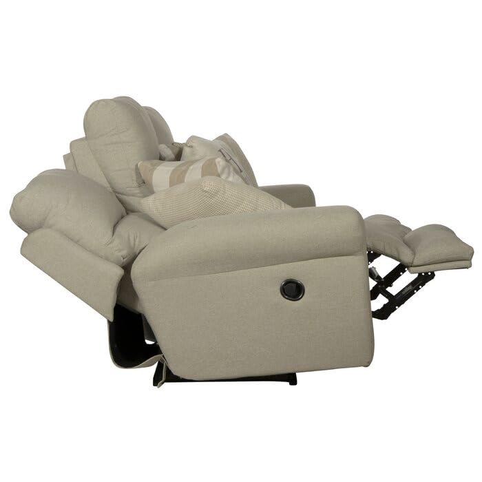 Image of Torque - Avalon 3 Seater Fabric Manual Recliner | Recliner Sofa /Chair for Living Room, Bedroom, Office (Beige) | 1 Year Warranty