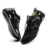 YALOX Water Shoes Men's Women's Swim Shoes Outdoor Beach Barefoot Quick-Dry Aqua Pool Socks Swimming Yoga Surfing Exercise(V021-Black/white,40EU)