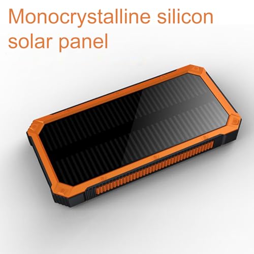 Cargador portátil de 20000 mAh con panel solar y construcción resistente 6