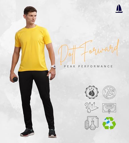 Image of Men's Regular Fit Quick-Dry Active T-Shirt for Gym & Sports - Stylish, Comfortable, and Perfect for Workouts & Everyday Wear