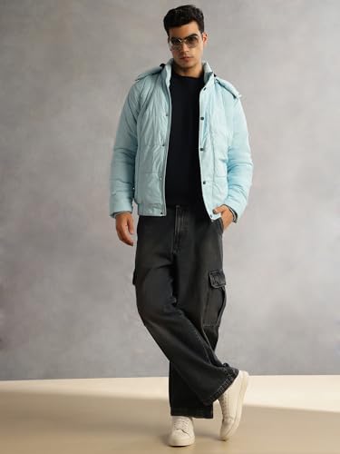 Image of Thomas Scott Men's | Regular Fit | Long Sleeves | Hood Collar | Zip Closure | Dry Clean | 2 Pockets | Polyester | Knitted | Puffer | Jacket