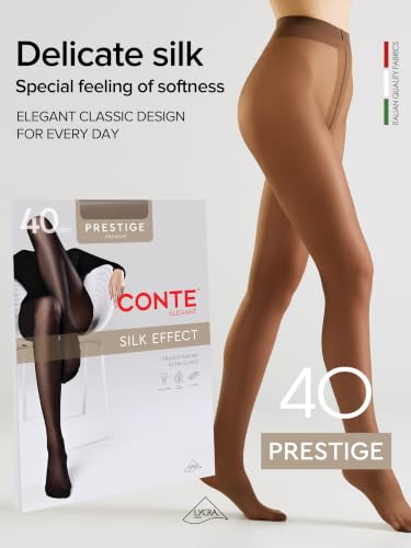Image of Conte Women's Classic Silky Semi Opaque Pantyhose Tights Prestige 40 Den