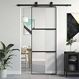 Material resistente: equipado con una estructura inteligente, el vidrio templado es más robusto y más duradero que cualquier otro tipo de vidrio. El vidrio templado es conocido por resistir fuerzas como fuertes impactos, arañazos, golpes, etc. Robusto marco de metal: Esta puerta corredera está equipada con un marco de aluminio que garantiza su durabilidad y estabilidad.