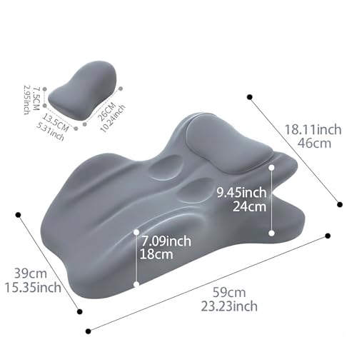 Multi Functional Memory Cotton Prone pad, Prone Position Auxiliary pad, Non Chest Pressure Prone Sleeping Pillow(Grey)