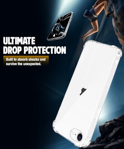 Image of WOW IMAGINE Clear Back Cover Case for iPhone 16e | iPhone 17e | Shockproof Soft TPU Case | Cushioned Edges for Ultimate Protection Back Cover Case - Transparent
