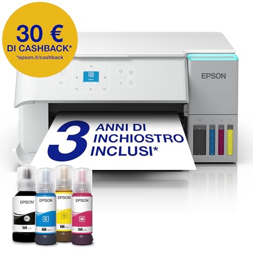 Epson EcoTank ET-2959 Stampante con Serbatoi D’inchiostro | Stampa a Casa Alti Volumi | Wi-Fi | A4 | Stampa, Copia, Scansione | Display LCD 3.7 cm | Stampa Fronte/Retro | 3 Anni D'Inchiostro Inclusi - Immagine 1
