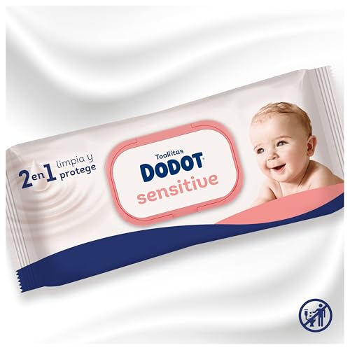 Miniatura 3 de Dodot Toallitas Bebé Sensitive, 840 Toallitas (15 Packs x 55 uds) | Toallitas suaves con 0% alcohol, cuidan la piel sensible del bebé en cada cambio, uso diario seguro