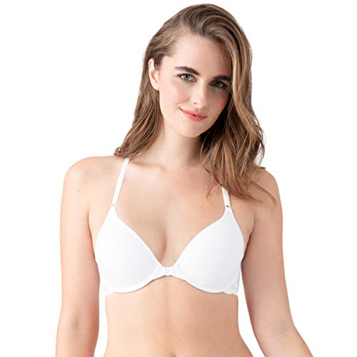 b.tempt'd Women's Inspired Eyelet Front Close Racerback T-Shirt Bra, 953219