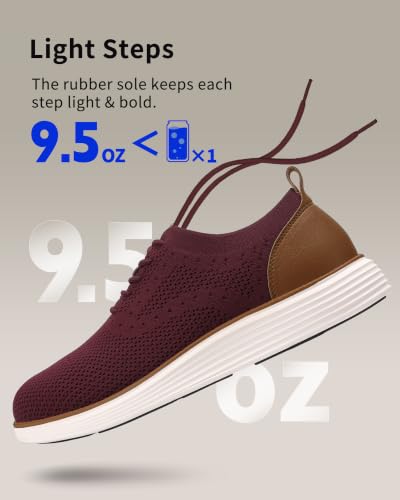 Image of VILOCY Men's Casual Dress Sneakers Lace-Up Oxfords Business Mesh Breathable Walking Shoes Tennis Comfortable