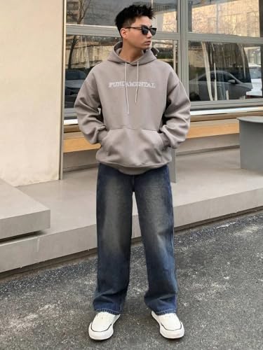 Image of Men's Jeans Loose Fit Denim Pants for Men | Casual Straight Fit Jeans for Mens | Cotton Denim Pant | Comfortable Classic Design with Stylish Look Mide Rise