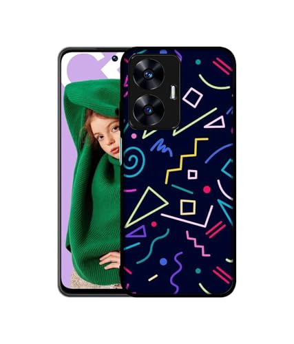 Image of Retro Abstract Design Premium 2D Printed Metal Back Case Cover for Realme C55 4G / Narzo N55 4G
