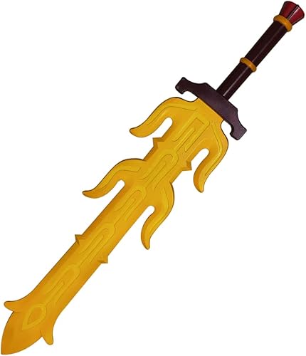 Miniatura 1 de damdos Espada de Halloween de 40 pulgadas para espada de fuego de fantasía, juego de rol, espadas de cosplay de fuego, regalos de cumpleaños (llama