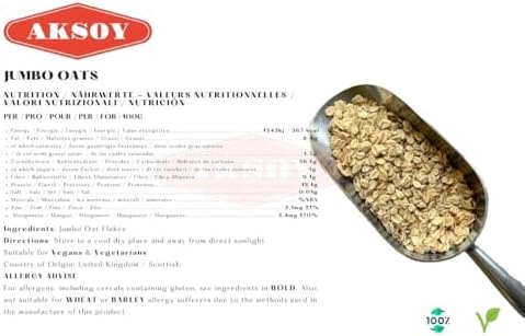 Premium Jumbo Rolled Oats 4KG - High Fiber & Protein, Vegan - Image 2