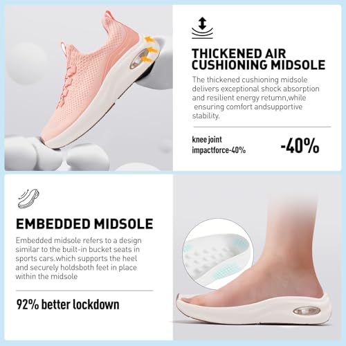 Image of Wide Toe Box Shoes Women Slip on Sneakers with Arch Support, Extra Wide Width Comfort Walking Shoes for Plantar Fasciitis, Zero Drop Cushion Tennis Gym Shoes