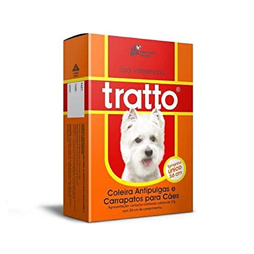 Tratto Coleira Antipulgas e Carrapatos 56cm - Repelente para Cães de Todas as Raças e Tamanhos