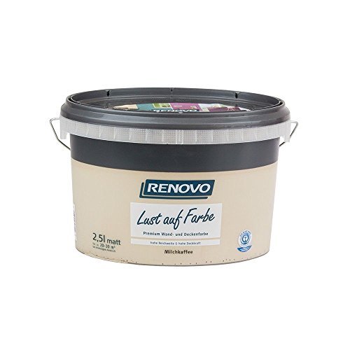 Trendfarbe Milchkaffee 1 L Renovo Lust auf Farbe - Wandfarbe Deckenfarbe-Copy