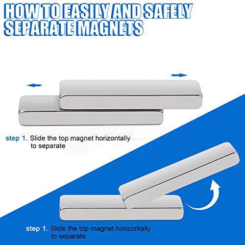 Magxcene Super Strong Neodymium Magnet Bar With Double-Sided Adhesive, Rare Earth Magnets Heavy Duty For Kitchen Lockers Garage Cruise Crafts Industrial Tool Cabinet, 40 X 10 X 5 Mm, 14Pack #TOP5