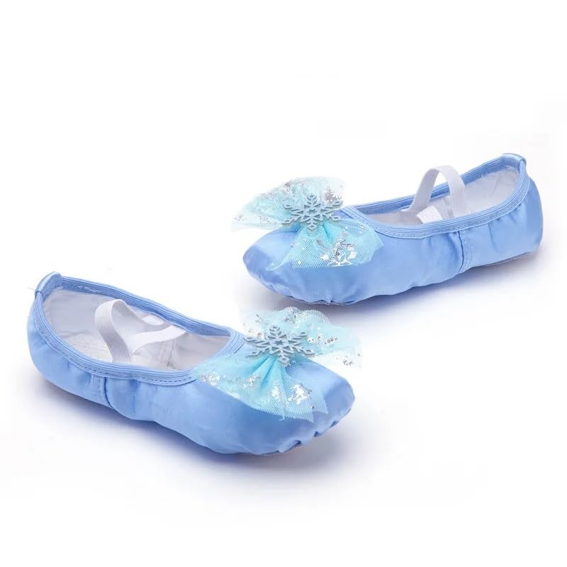 Ballettschuhe für Kleinkinder, schöne Prinzessin, Tanz, weiche Sohle, Ballettschuh, Kinder, Mädchen, Katzenklaue, chinesische Ballerina-Übungen, eisblau, 23 EU