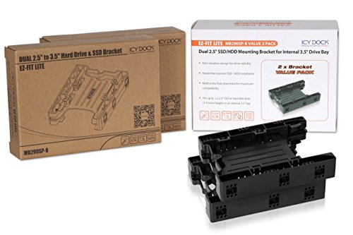 image for ICY DOCK Dual Tool-Less Dual 2.5 to 3.5 HDD Drive Bay SSD Mounting Bra