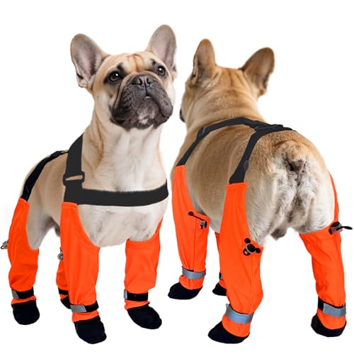 Dog Suspender Boots, Waterproof Tall Dog Rain Boots, Anti-Dirt Pet ...