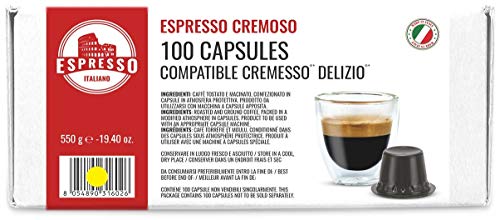 100 Cápsulas Cremesso® Delizio® Compatibles Café Cremoso