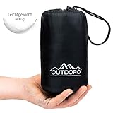 Outdoro Isopeak Reisedecke - 210x155cm - Ultraleichte Decke für Reisen - Geringes Packmaß - weich und atmungsaktiv