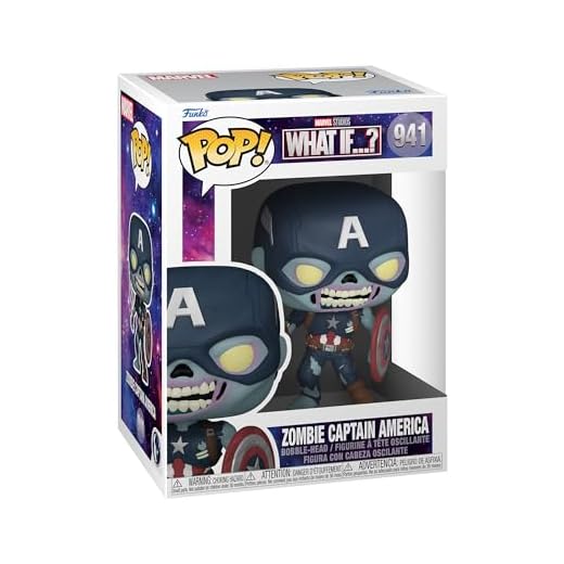 Funko Pop! Marvel - What If - Zombie Captain America - Marvel What If - Figura de Vinilo Coleccionable - Idea de Regalo- Mercancia Oficial - Juguetes para Niños y Adultos - TV Fans