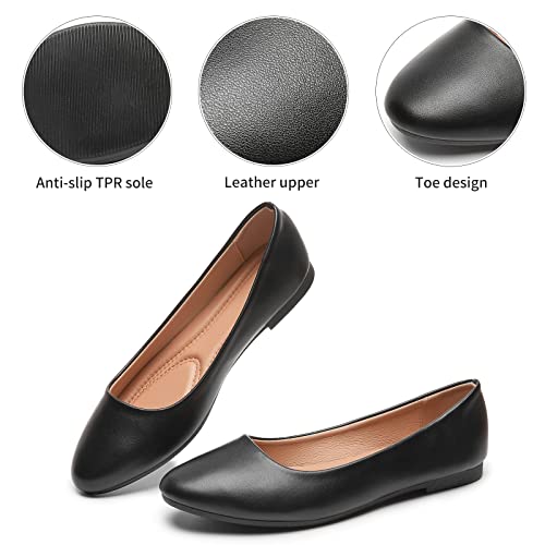 Hash Bubbie Women's Flats Shoes Ballet Flats Dress Shoes Comfortable PU Leather Slip on Shoes for Women2