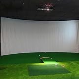 【Portable et pliable】 Simulateur de golf pour la maison, idéal pour une utilisation intérieure et extérieure, permet des possibilités d'exercice illimitées à tout moment et par tous les temps. Non seulement un écran d'impact de golf, mais aussi pour regarder des films, des jeux de balle avec votre famille et vos amis.