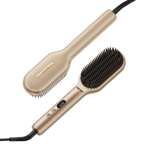 Dreame US Dreame Voya Hair Straightener Brush, PTC Heating Straightening Comb