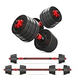 Creacloud Mancuernas Ajustables 20kg/30kg, Set dePesas Ajustables con Cierre Seguro para Gimnasio en Casa y Entrenamiento de Fuerza(30kg)